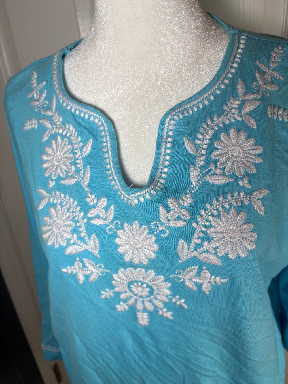 Embroidered Knit Tunic